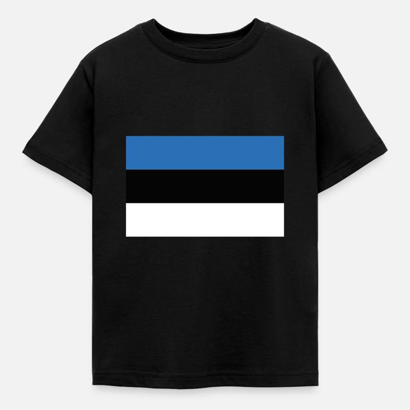 Drapeau de l’Estonie, drapeau de l’Estonia - T-shirt Enfant - noir