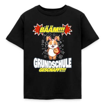 Bääm Grundschule Geschafft Grundschüler 5. Klasse - Kinder T-Shirt - Schwarz - Vorne - AI Model Kid Female (0cm)
