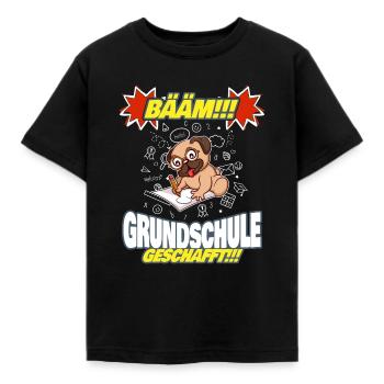 Bääm Grundschule Geschafft Grundschüler 5. Klasse - Kinder T-Shirt - Schwarz - Vorne - AI Model Kid Female (0cm)