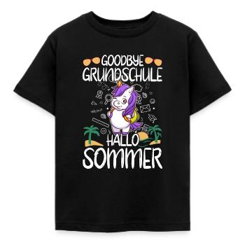 Goodbye Grundschule Hallo Sommer Grundschüler - Kinder T-Shirt - Schwarz - Vorne - AI Model Kid Female (0cm)