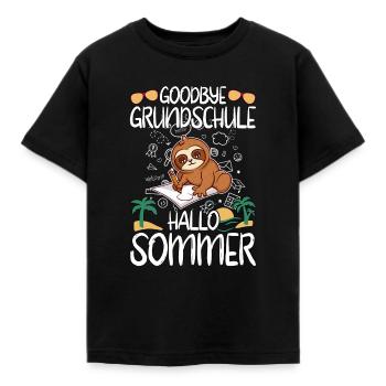 Goodbye Grundschule Hallo Sommer Grundschüler - Kinder T-Shirt - Schwarz - Vorne - AI Model Kid Female (0cm)