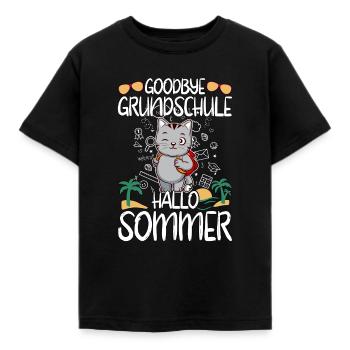 Goodbye Grundschule Hallo Sommer Grundschüler - Kinder T-Shirt - Schwarz - Vorne - AI Model Kid Female (0cm)