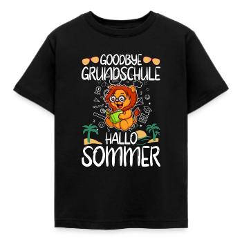 Goodbye Grundschule Hallo Sommer Grundschüler - Kinder T-Shirt - Schwarz - Vorne - AI Model Kid Female (0cm)