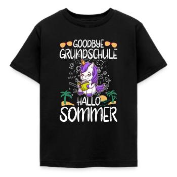 Goodbye Grundschule Hallo Sommer Grundschüler - Kinder T-Shirt - Schwarz - Vorne - AI Model Kid Female (0cm)