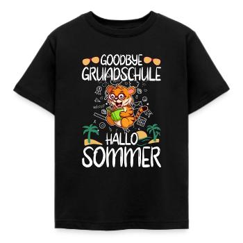 Goodbye Grundschule Hallo Sommer Grundschüler - Kinder T-Shirt - Schwarz - Vorne - AI Model Kid Female (0cm)