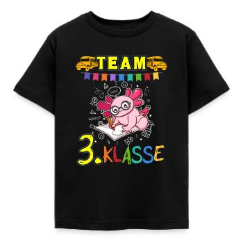 Team 3. Klasse Grundschule Drittklässler Schule - Kinder T-Shirt - Schwarz - Vorne - AI Model Kid Female (0cm)