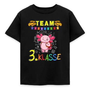 Team 3. Klasse Grundschule Drittklässler Schule - Kinder T-Shirt - Schwarz - Vorne - AI Model Kid Female (0cm)