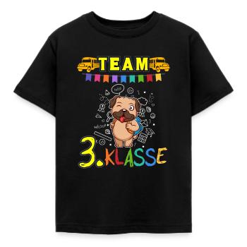Team 3. Klasse Grundschule Drittklässler Schule - Kinder T-Shirt - Schwarz - Vorne - AI Model Kid Female (0cm)