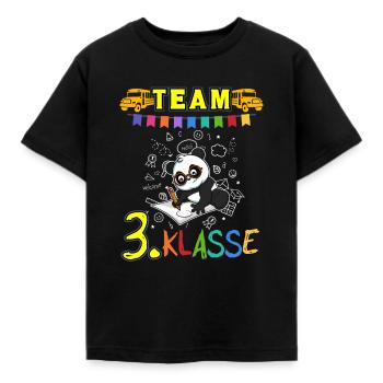 Team 3. Klasse Grundschule Drittklässler Schule - Kinder T-Shirt - Schwarz - Vorne - AI Model Kid Female (0cm)