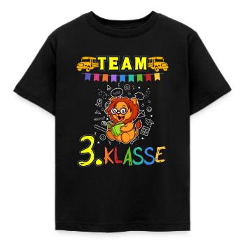 Team 3. Klasse Grundschule Drittklässler Schule - Kinder T-Shirt - Schwarz - Vorne - AI Model Kid Female (0cm)