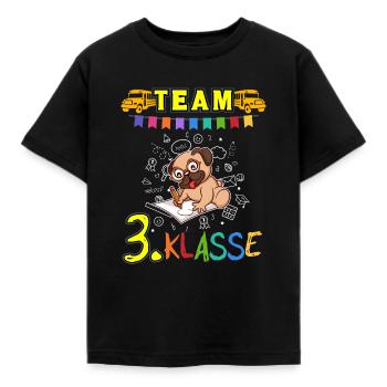 Team 3. Klasse Grundschule Drittklässler Schule - Kinder T-Shirt - Schwarz - Vorne - AI Model Kid Female (0cm)