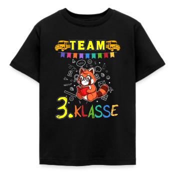 Team 3. Klasse Grundschule Drittklässler Schule - Kinder T-Shirt - Schwarz - Vorne - AI Model Kid Female (0cm)