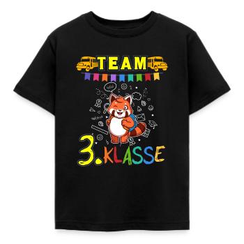 Team 3. Klasse Grundschule Drittklässler Schule - Kinder T-Shirt - Schwarz - Vorne - AI Model Kid Female (0cm)