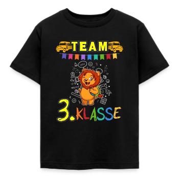 Team 3. Klasse Grundschule Drittklässler Schule - Kinder T-Shirt - Schwarz - Vorne - AI Model Kid Female (0cm)