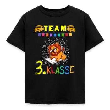 Team 3. Klasse Grundschule Drittklässler Schule - Kinder T-Shirt - Schwarz - Vorne - AI Model Kid Female (0cm)