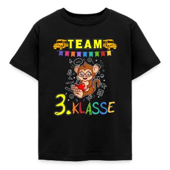 Team 3. Klasse Grundschule Drittklässler Schule - Kinder T-Shirt - Schwarz - Vorne - AI Model Kid Female (0cm)