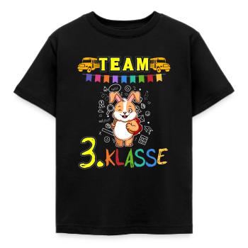 Team 3. Klasse Grundschule Drittklässler Schule - Kinder T-Shirt - Schwarz - Vorne - AI Model Kid Female (0cm)