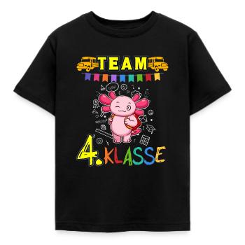 Team 4. Klasse Grundschule Viertklässler Schule - Kinder T-Shirt - Schwarz - Vorne - AI Model Kid Female (0cm)