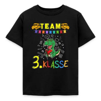 Team 3. Klasse Grundschule Drittklässler Schule - Kinder T-Shirt - Schwarz - Vorne - AI Model Kid Female (0cm)
