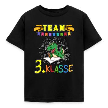 Team 3. Klasse Grundschule Drittklässler Schule - Kinder T-Shirt - Schwarz - Vorne - AI Model Kid Female (0cm)
