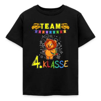 Team 4. Klasse Grundschule Viertklässler Schule - Kinder T-Shirt - Schwarz - Vorne - AI Model Kid Female (0cm)