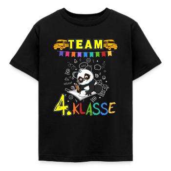 Team 4. Klasse Grundschule Viertklässler Schule - Kinder T-Shirt - Schwarz - Vorne - AI Model Kid Female (0cm)
