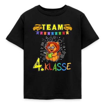 Team 4. Klasse Grundschule Viertklässler Schule - Kinder T-Shirt - Schwarz - Vorne - AI Model Kid Female (0cm)