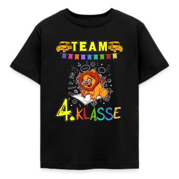 Team 4. Klasse Grundschule Viertklässler Schule - Kinder T-Shirt - Schwarz - Vorne - AI Model Kid Female (0cm)