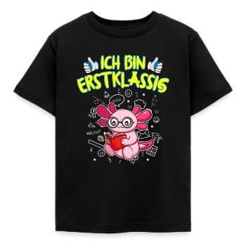 Ich Bin Erstklassig Einschulung Grundschule - Kinder T-Shirt - Schwarz - Vorne - AI Model Kid Female (0cm)