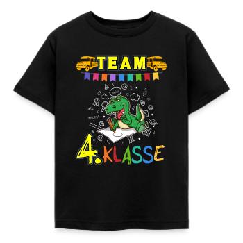 Team 4. Klasse Grundschule Viertklässler Schule - Kinder T-Shirt - Schwarz - Vorne - AI Model Kid Female (0cm)