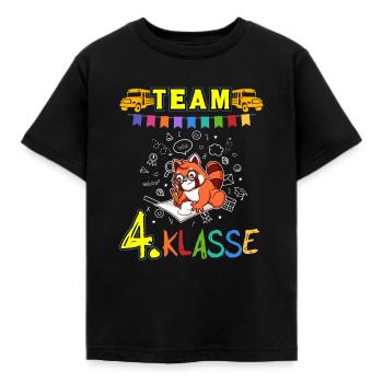 Team 4. Klasse Grundschule Viertklässler Schule - Kinder T-Shirt - Schwarz - Vorne - AI Model Kid Female (0cm)