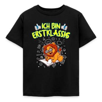 Ich Bin Erstklassig Einschulung Grundschule - Kinder T-Shirt - Schwarz - Vorne - AI Model Kid Female (0cm)