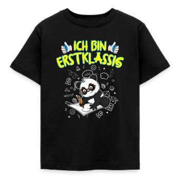 Ich Bin Erstklassig Einschulung Grundschule - Kinder T-Shirt - Schwarz - Vorne - AI Model Kid Female (0cm)