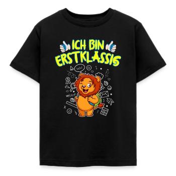 Ich Bin Erstklassig Einschulung Grundschule - Kinder T-Shirt - Schwarz - Vorne - AI Model Kid Female (0cm)