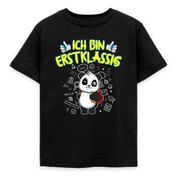 Ich Bin Erstklassig Einschulung Grundschule - Kinder T-Shirt - Schwarz - Vorne - AI Model Kid Female (0cm)