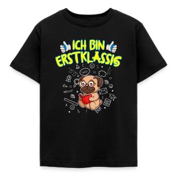 Ich Bin Erstklassig Einschulung Grundschule - Kinder T-Shirt - Schwarz - Vorne - AI Model Kid Female (0cm)