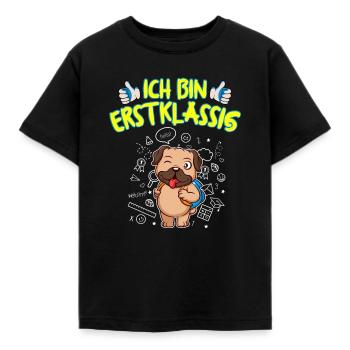 Ich Bin Erstklassig Einschulung Grundschule - Kinder T-Shirt - Schwarz - Vorne - AI Model Kid Female (0cm)
