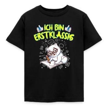 Ich Bin Erstklassig Einschulung Grundschule - Kinder T-Shirt - Schwarz - Vorne - AI Model Kid Female (0cm)