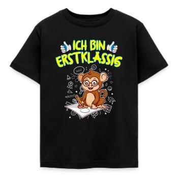 Ich Bin Erstklassig Einschulung Grundschule - Kinder T-Shirt - Schwarz - Vorne - AI Model Kid Female (0cm)