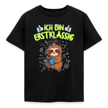 Ich Bin Erstklassig Einschulung Grundschule - Kinder T-Shirt - Schwarz - Vorne - AI Model Kid Female (0cm)
