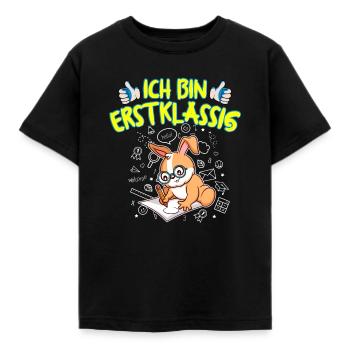 Ich Bin Erstklassig Einschulung Grundschule - Kinder T-Shirt - Schwarz - Vorne - AI Model Kid Female (0cm)