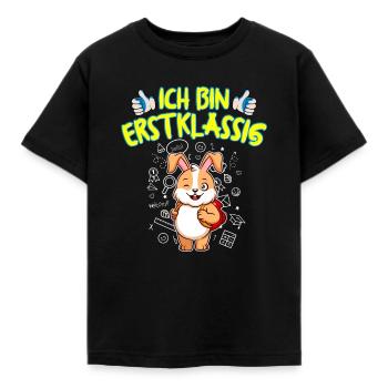 Ich Bin Erstklassig Einschulung Grundschule - Kinder T-Shirt - Schwarz - Vorne - AI Model Kid Female (0cm)