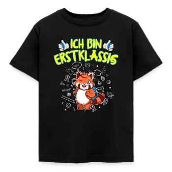Ich Bin Erstklassig Einschulung Grundschule - Kinder T-Shirt - Schwarz - Vorne - AI Model Kid Female (0cm)