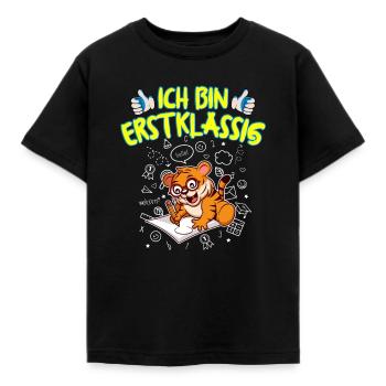 Ich Bin Erstklassig Einschulung Grundschule - Kinder T-Shirt - Schwarz - Vorne - AI Model Kid Female (0cm)