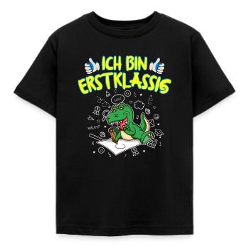 Ich Bin Erstklassig Einschulung Grundschule - Kinder T-Shirt - Schwarz - Vorne - AI Model Kid Female (0cm)