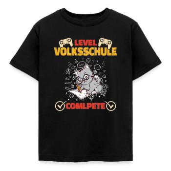 Level Volksschule Complete Gaming Gamer 5. Klasse - Kinder T-Shirt - Schwarz - Vorne - AI Model Kid Female (0cm)