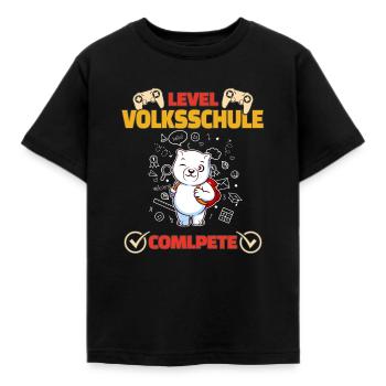Level Volksschule Complete Gaming Gamer 5. Klasse - Kinder T-Shirt - Schwarz - Vorne - AI Model Kid Female (0cm)