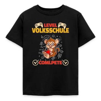 Level Volksschule Complete Gaming Gamer 5. Klasse - Kinder T-Shirt - Schwarz - Vorne - AI Model Kid Female (0cm)