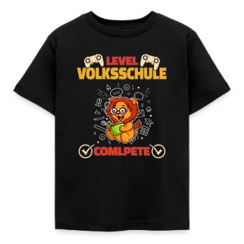 Level Volksschule Complete Gaming Gamer 5. Klasse - Kinder T-Shirt - Schwarz - Vorne - AI Model Kid Female (0cm)