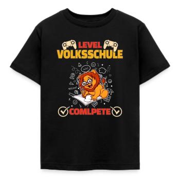 Level Volksschule Complete Gaming Gamer 5. Klasse - Kinder T-Shirt - Schwarz - Vorne - AI Model Kid Female (0cm)